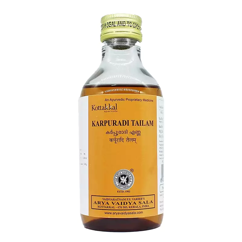 Kottakkal Arya Vaidyasala Karpuradi Tailam, 200 ml-1.webp